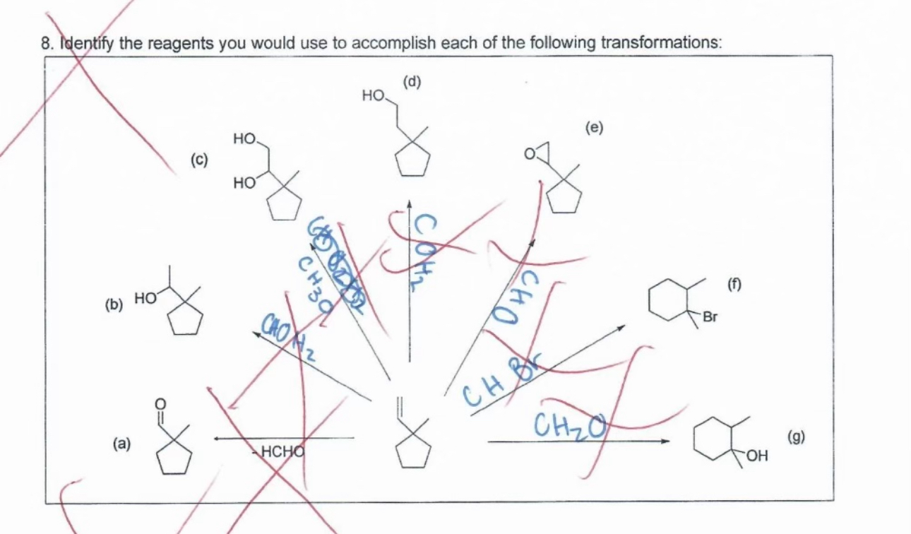 Solved Identify the reagents you would use to accomplish | Chegg.com