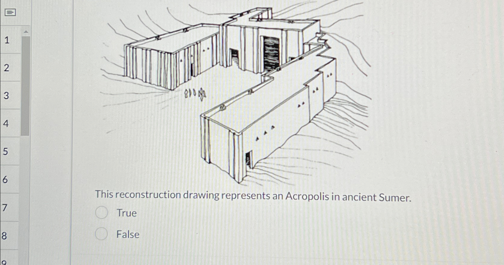 Solved 123456This reconstruction drawing represents an | Chegg.com