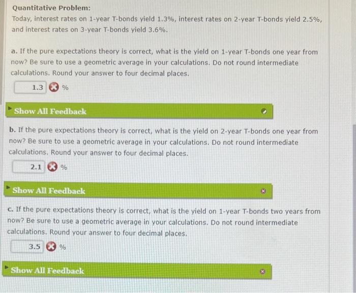 Solved Quantitative Problem: Today, interest rates on 1-year | Chegg.com