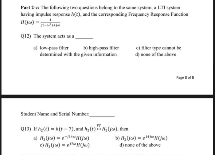Solved Part 2-c: The following two questions belong to the | Chegg.com