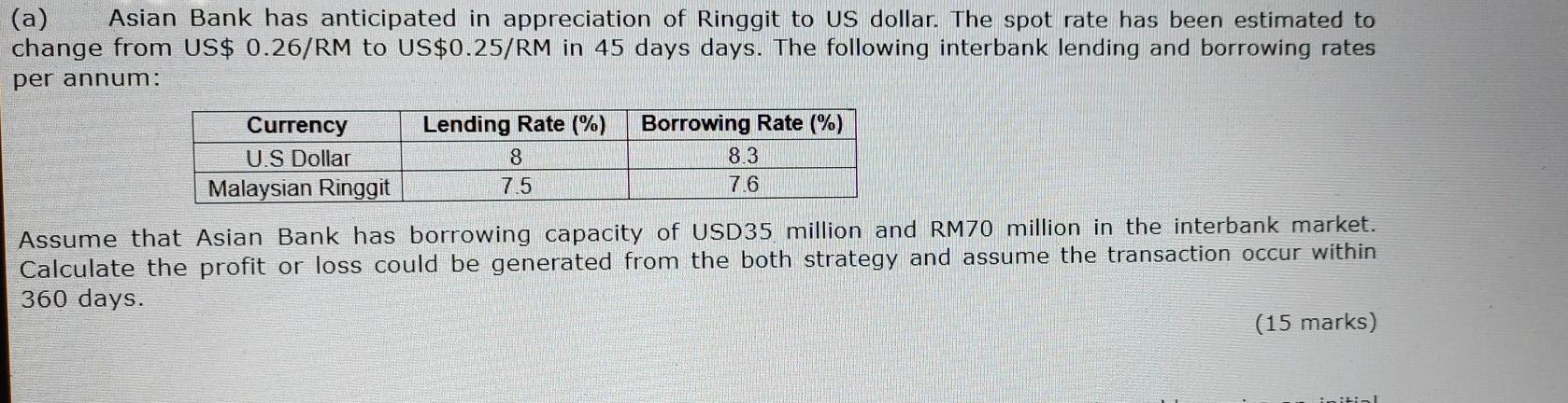 A Asian Bank Has Anticipated In Appreciation Of Chegg Com