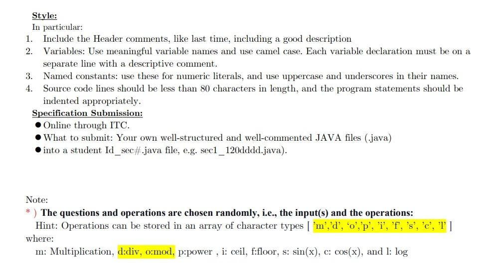 Solved Write a Java program that does the following: Your | Chegg.com