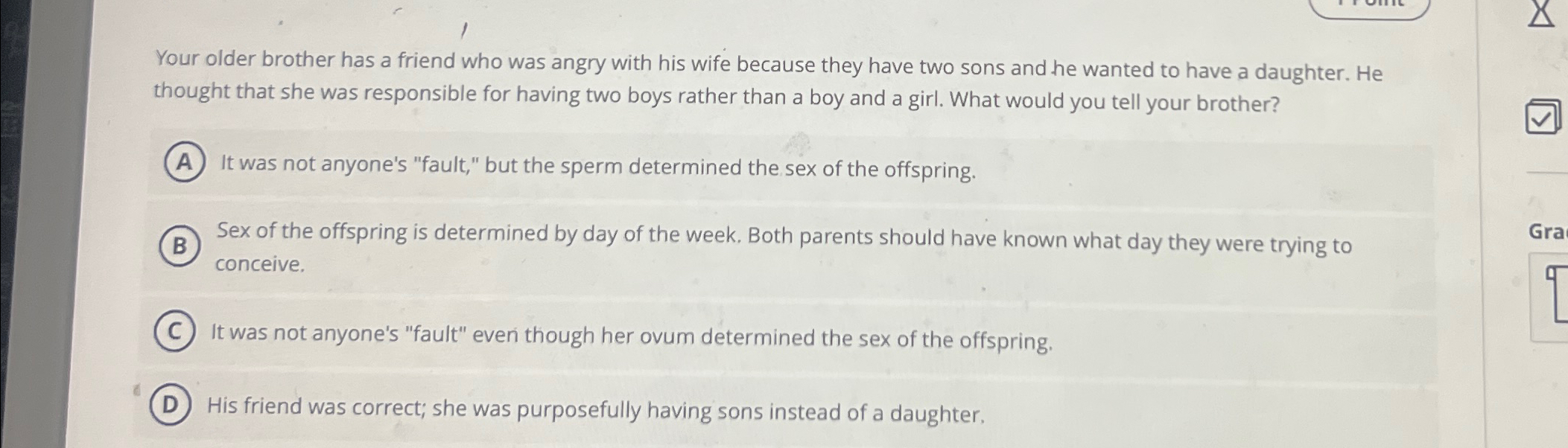 Solved Your older brother has a friend who was angry with | Chegg.com