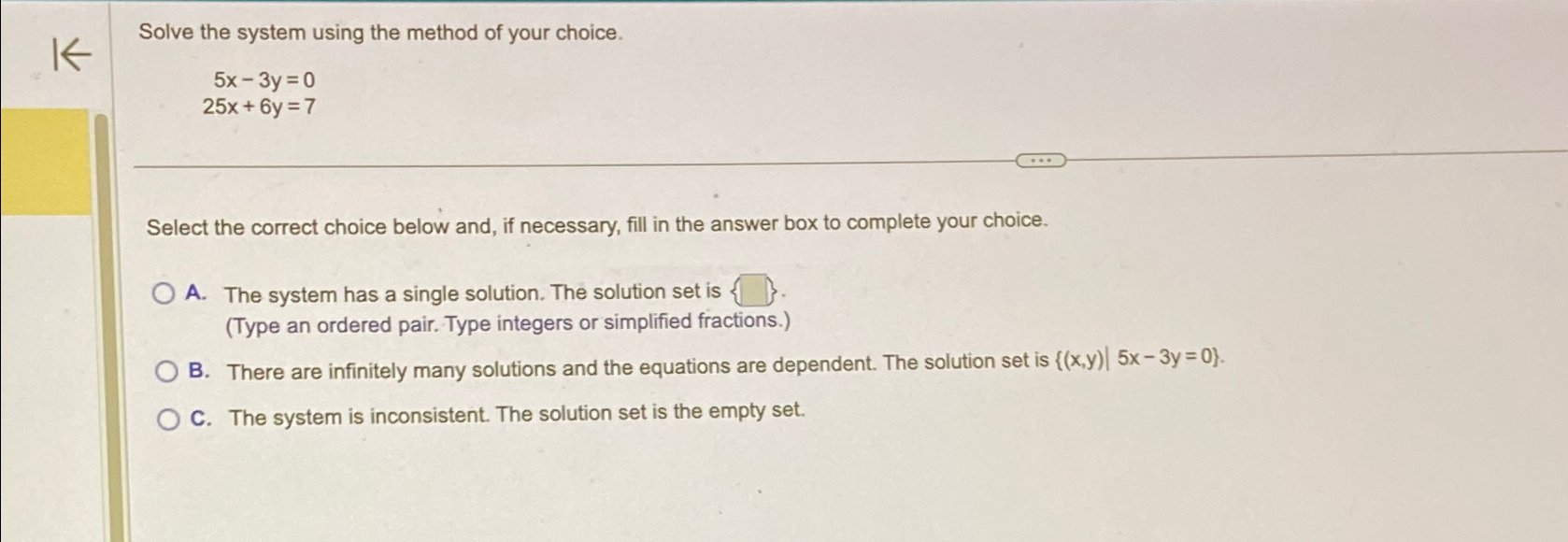 Solved Solve the system using the method of your | Chegg.com