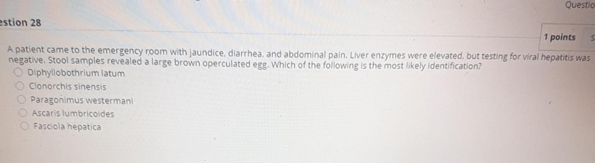 Solved Questio estion 28 1 points S A patient came to the | Chegg.com