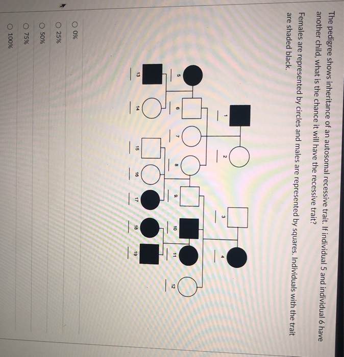 Solved The pedigree shows inheritance of an autosomal | Chegg.com