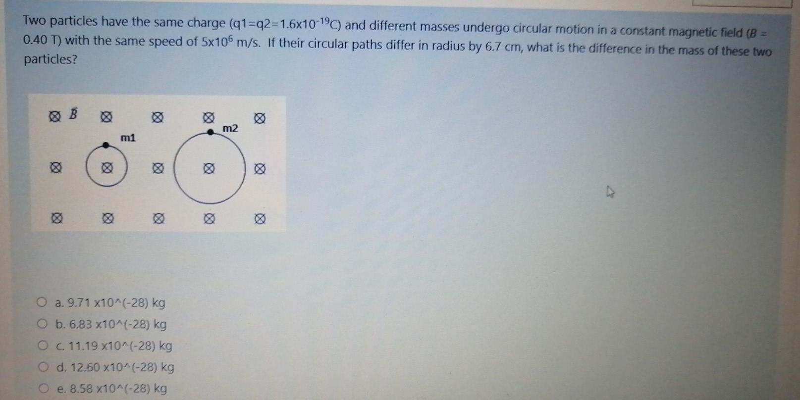 Solved Two particles have the same charge (91=q2=1.6x10-19C) | Chegg.com