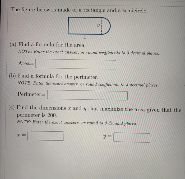 Solved The figure below is made of a rectangle and a | Chegg.com