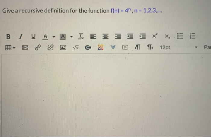 Solved Give A Recursive Definition For The Function F N Chegg Com