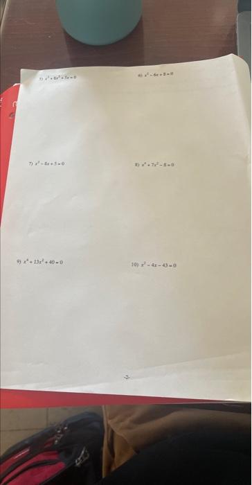 5) x² + 6x² + 5x-0 7) x² - 8x + 5 = 0 9) x + 13x² + | Chegg.com