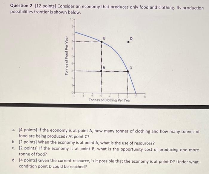 Solved Question 2. [12 points] Consider an economy that | Chegg.com