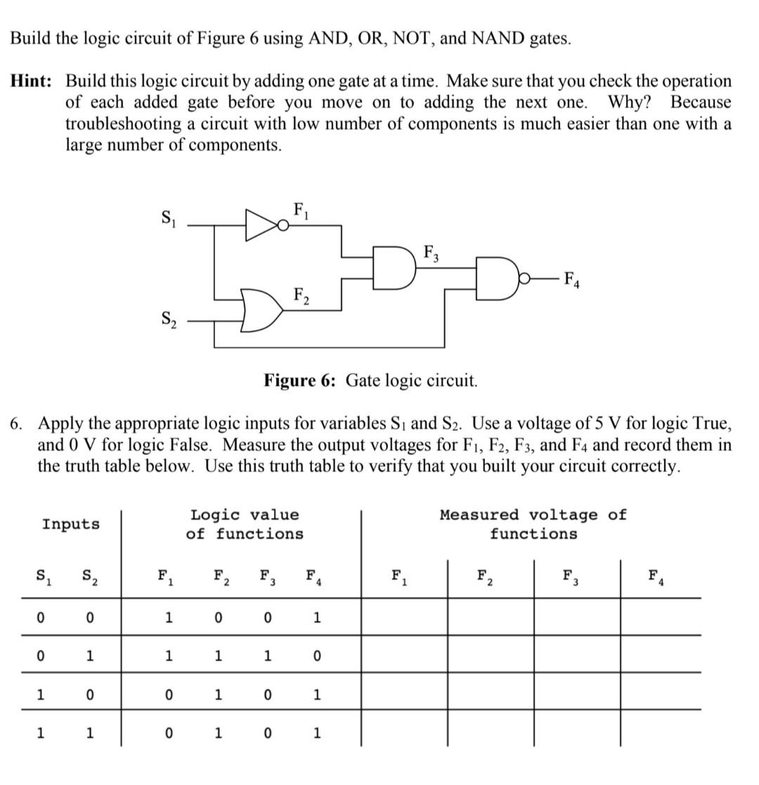 Solved In this part of today's lab you will explore AND, OR, | Chegg.com