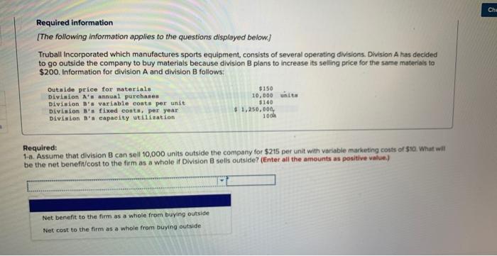 Solved Required Information [The Following Information | Chegg.com