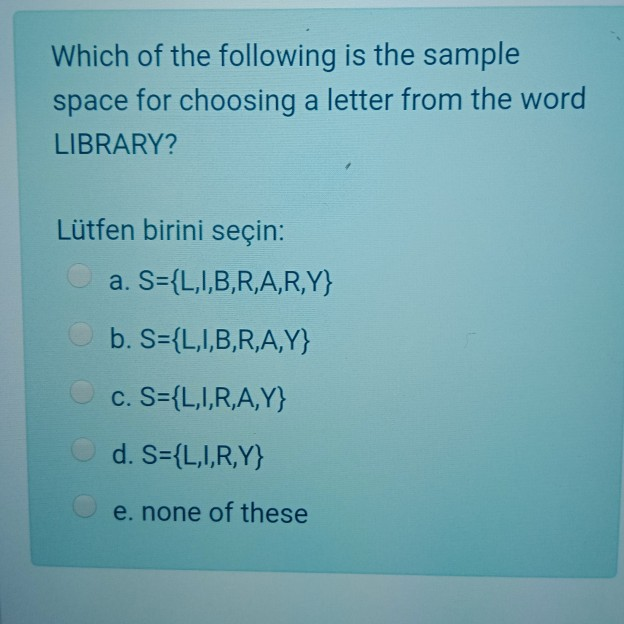 Solved Which of the following is the sample space for | Chegg.com