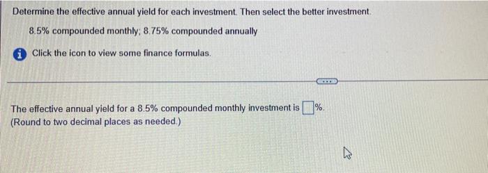 Solved Determine the effective annual yield for each | Chegg.com