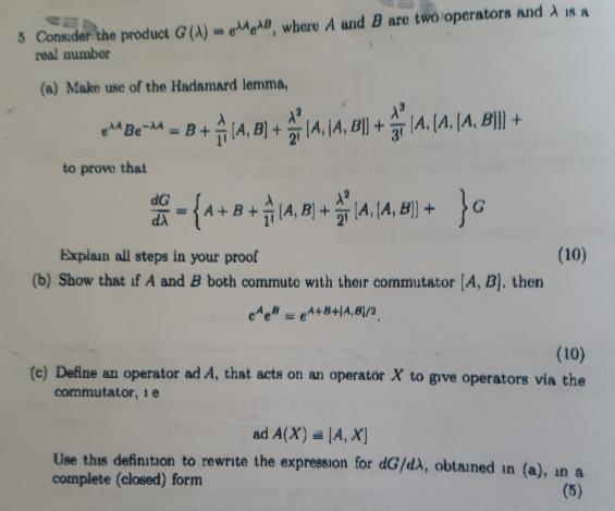 Solved 3 Consider The Product G Med Where A And B Are Chegg Com