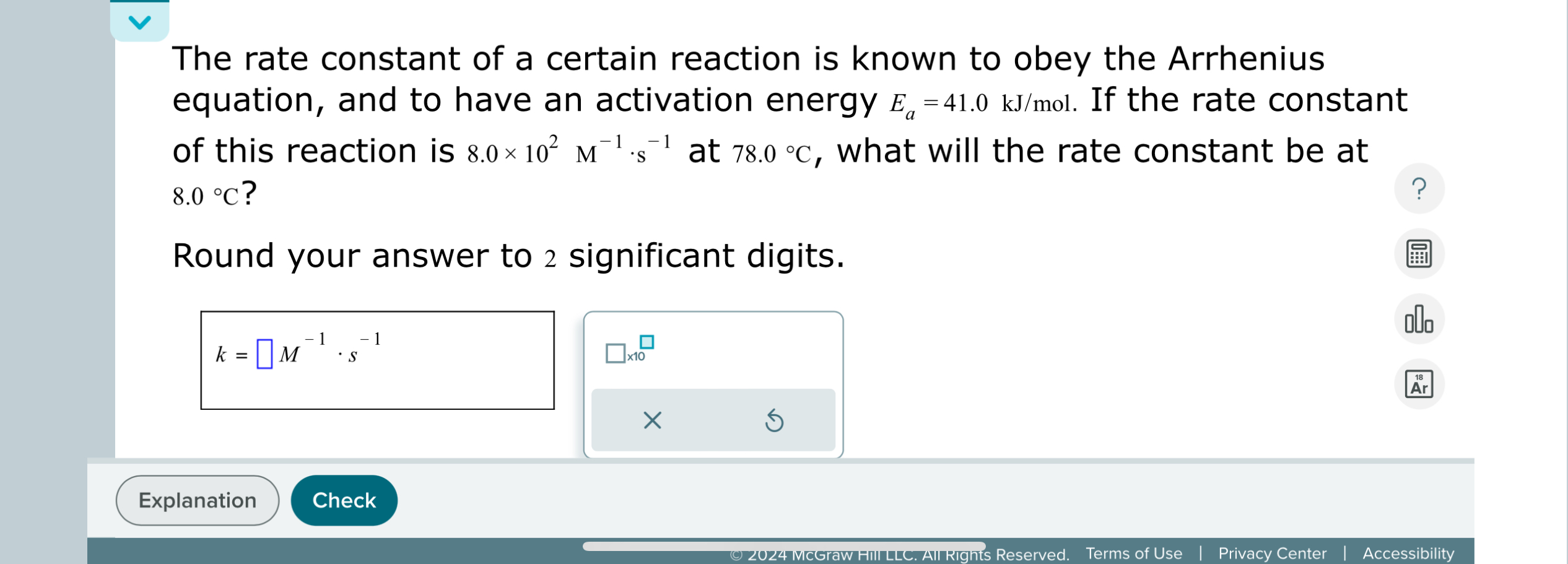 Solved The rate constant of a certain reaction is known to | Chegg.com