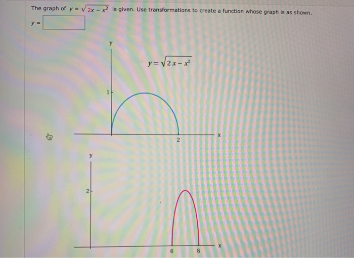 Solved The Graph Of Y 2x X2 Is Given Use Transformat Chegg Com