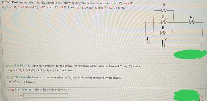 Solved (25\%) Problem 4: Consider The Circuit In The | Chegg.com