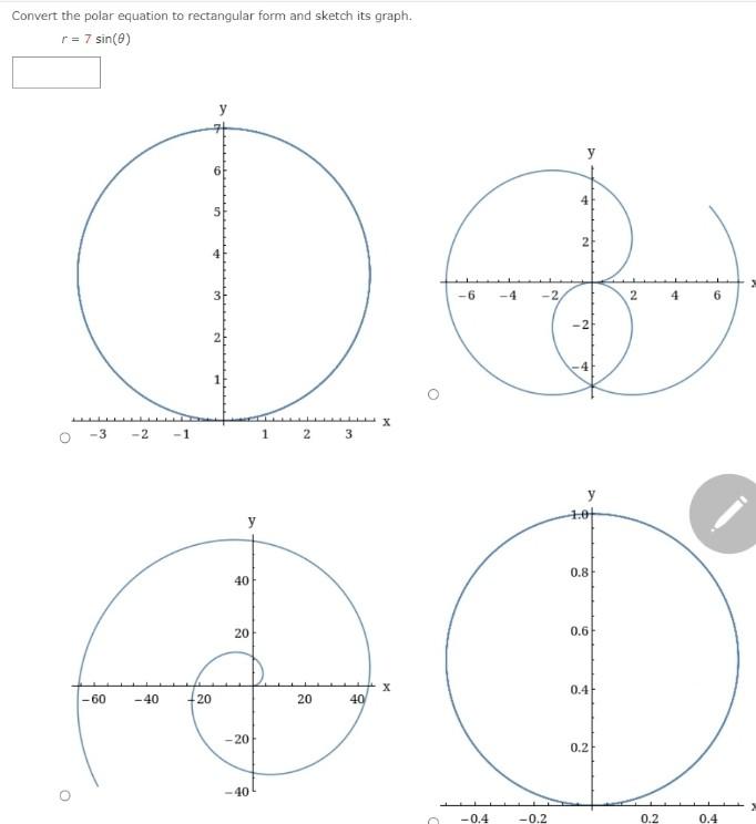Solved Convert the polar equation to rectangular form and | Chegg.com