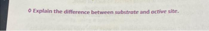 what is the difference between an active site and a substrate