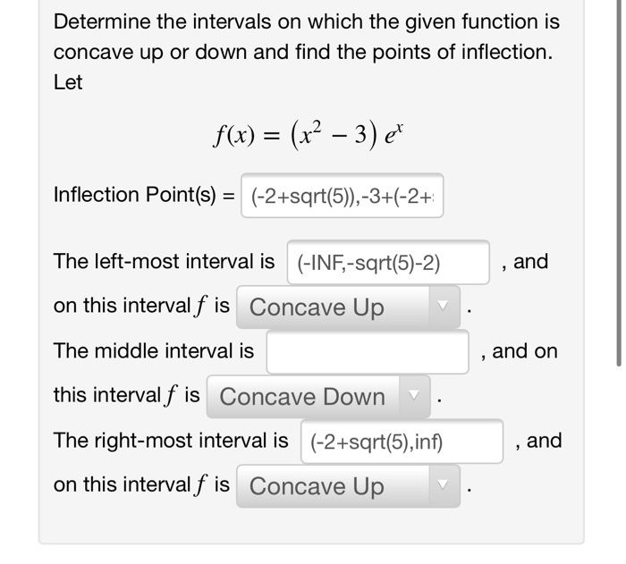 Solved Determine the intervals on which the given function | Chegg.com