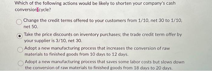 Solved Which of the following actions would be likely to | Chegg.com
