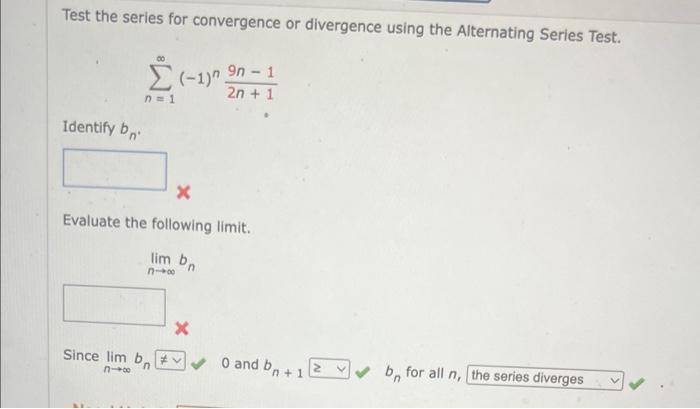 Solved Test the series for convergence or divergence using | Chegg.com