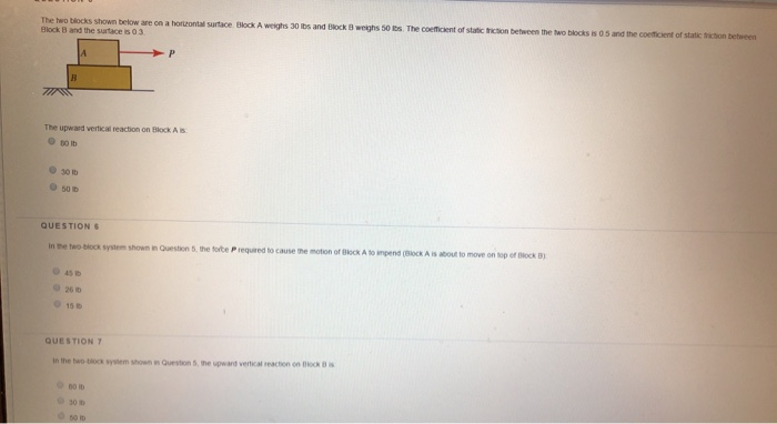 Solved The two blocks shown below are on a horizontal Block | Chegg.com