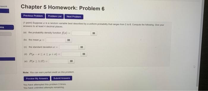 Solved Homework 4 Chapter 5 Homework: Problem 4 Previous | Chegg.com