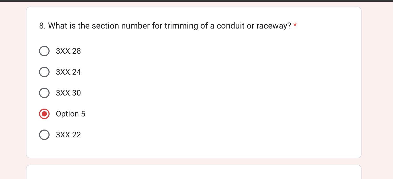 Solved What is the section number for trimming of a conduit | Chegg.com