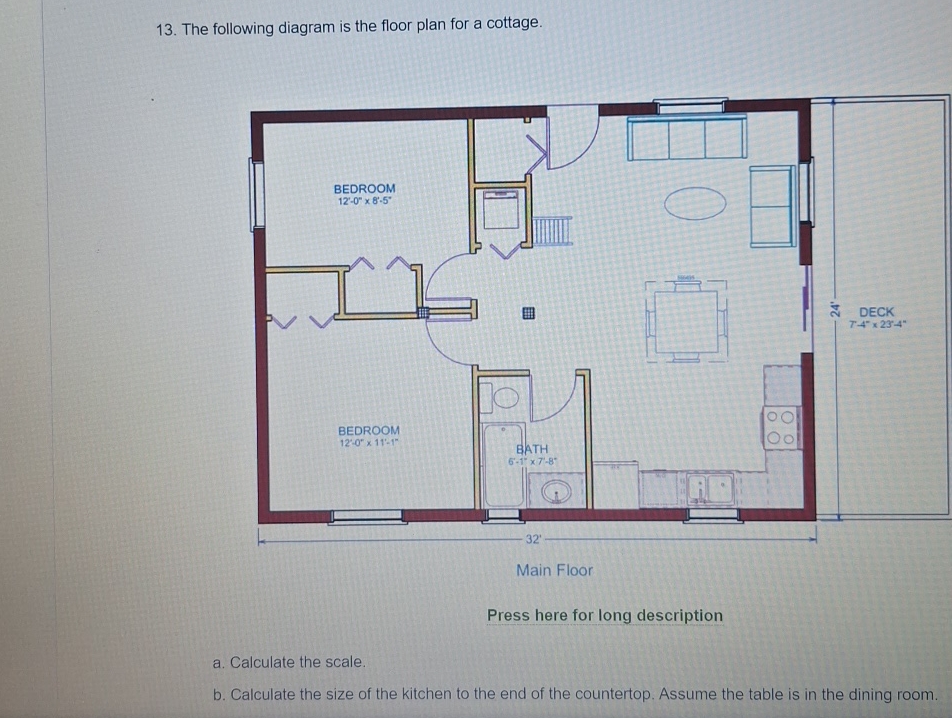 Solved The following diagram is the floor plan for a | Chegg.com