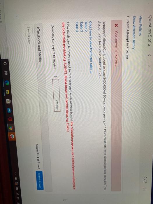 Solved Question 5 of 5