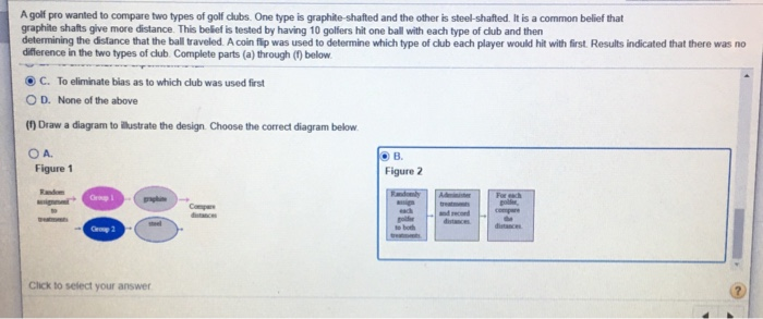 solved-a-golf-pro-wanted-to-compare-two-types-of-golf-clubs-chegg