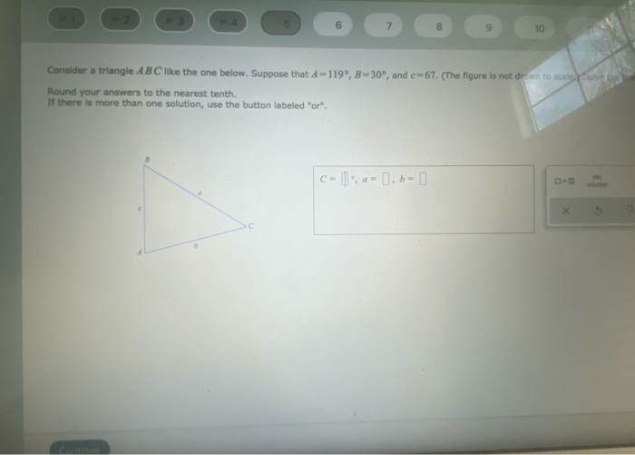 Solved 10 Consider a triangle ABC like the one below. | Chegg.com