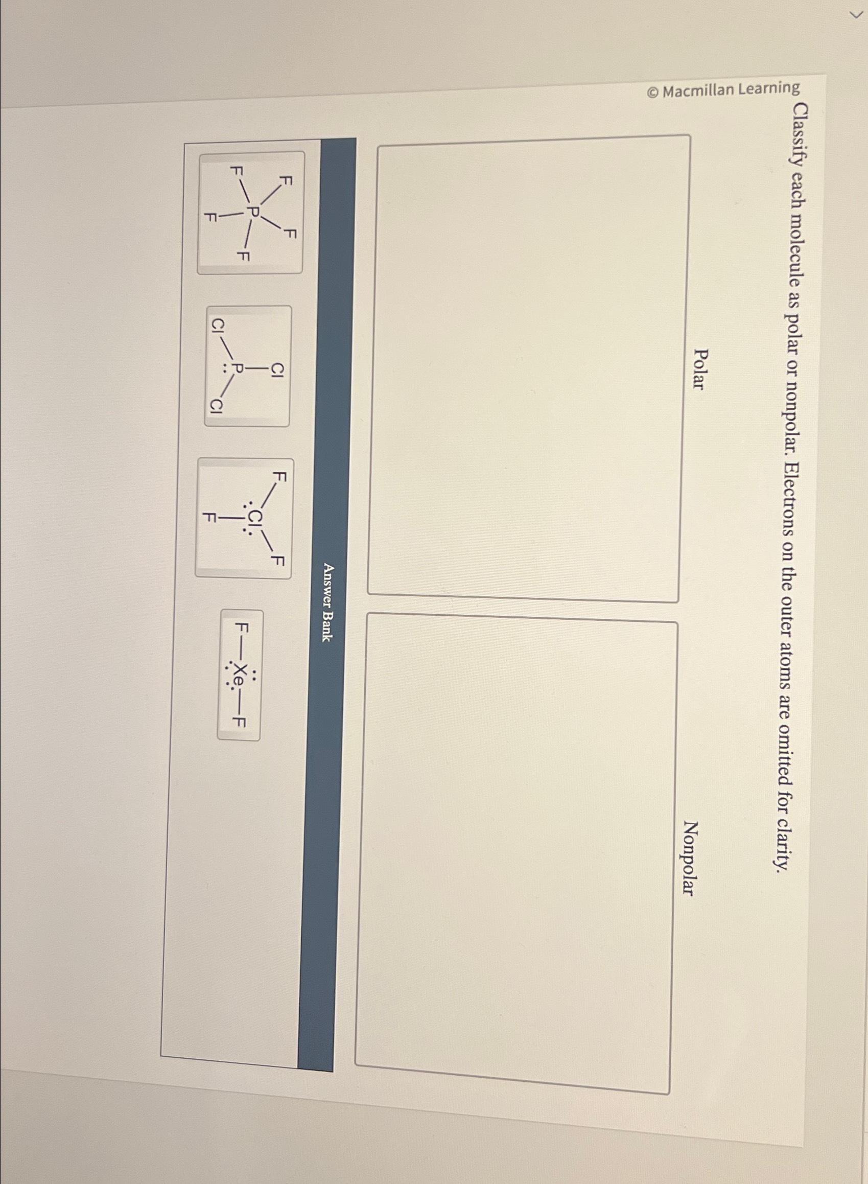 Solved Classify Each Molecule As Polar Or Nonpolar. | Chegg.com