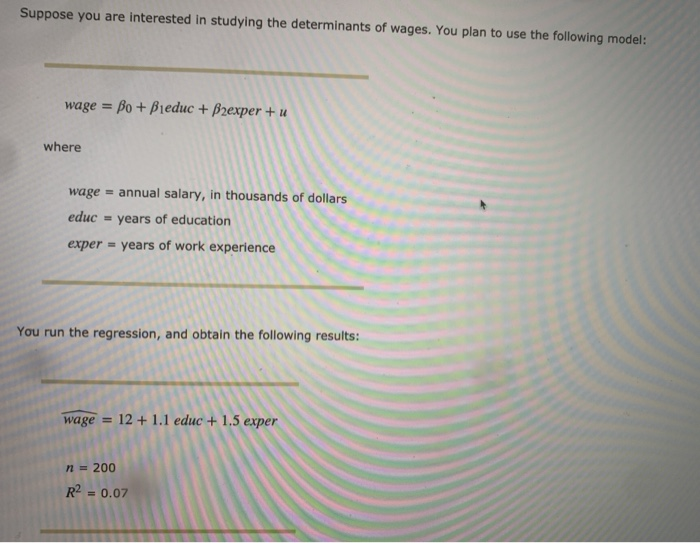 Solved Suppose you are interested in studying the | Chegg.com