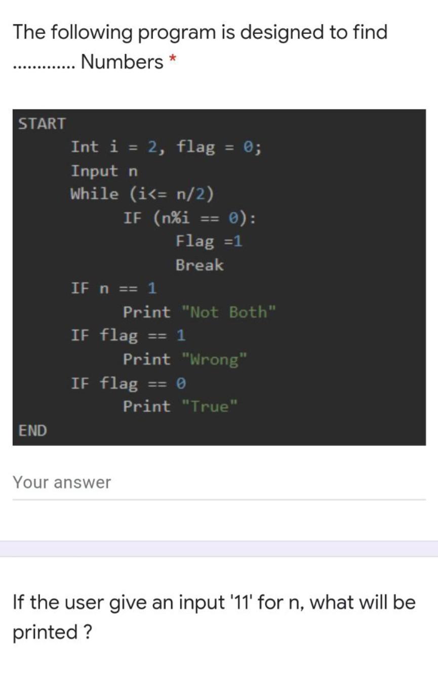 Solved The following program is designed to find Numbers * | Chegg.com