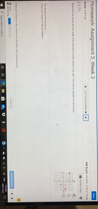 Solved Homework: Assignment 3 Week 3 Save Score: 0 of 1 pt 6 | Chegg.com