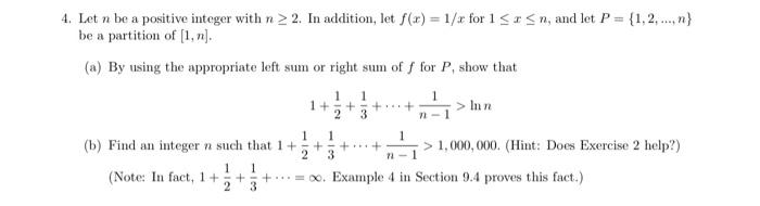 Solved 4. Let n be a positive integer with n > 2. In | Chegg.com