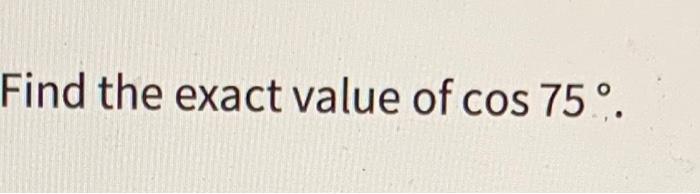 find the value of 75 c75