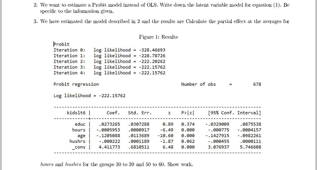1.How to calculate partial effect using a | Chegg.com