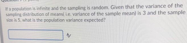 sampling distribution of the sample means from an infinite population