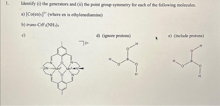 How To Get Generators For A Finite Point Group Mathematics Stack