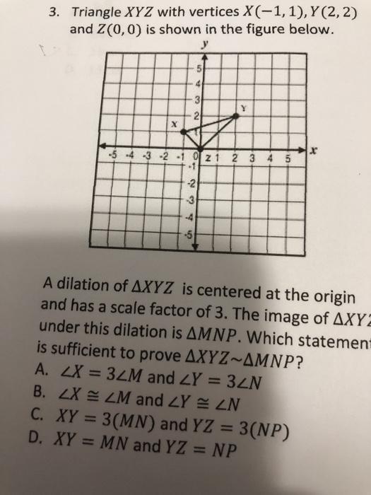 Solved 3 Triangle Xyz With Vertices X 1 1 Y 2 2 And Chegg Com