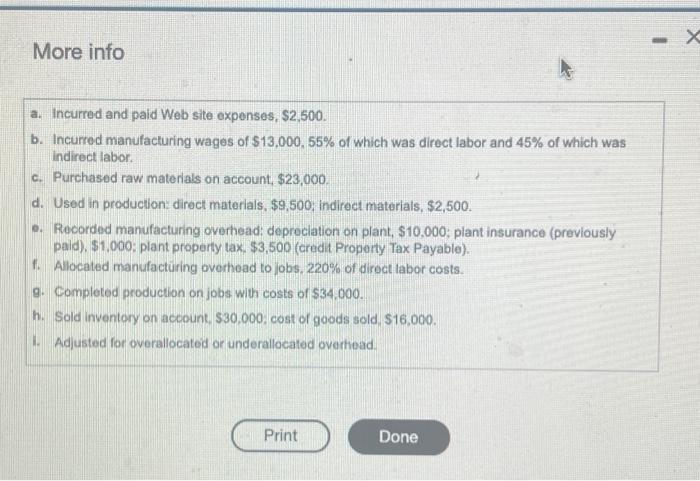 Solved 1. Adjusted for overallocated or underallocated | Chegg.com