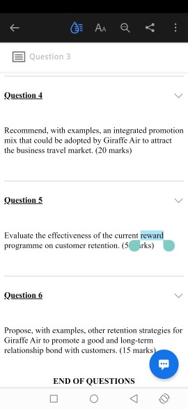 Hst4012 Airline And Airport Marketing End Of Modul Chegg Com