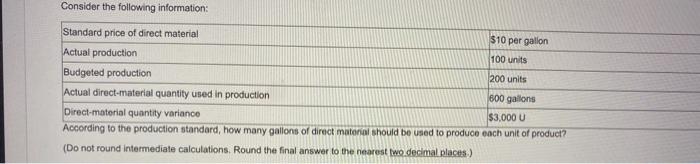 Solved Consider The Following Information Chegg