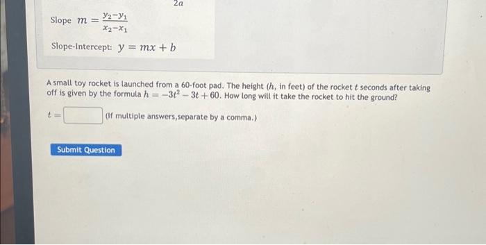 Solved 32-3ì x2-x1 Slope-Intercept: y = mx + b Slope m = A | Chegg.com