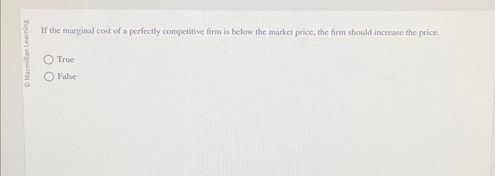 Solved If The Marginal Cost Of A Perfectly Competitive Firm | Chegg.com